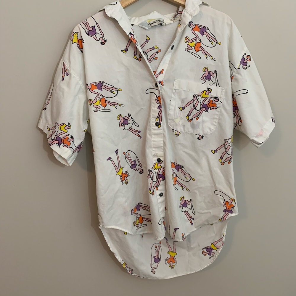 Vintage diane von Furstenberg workout button up